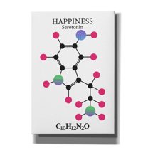 Epic Graffiti 'Serotonin Molecule' by Epic Portfolio, Giclee Canvas Wall Art, 18"x26"