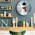 thumbnail image 4 of Bedroom Wall Clock 12 Inch Wall Clock Silent Christmas Snowman Modern Rustic Clocks for Walls Decor Round Clock for Kitchen/Living Room/Bathroom/School/Office 12x12inch, 4 of 8