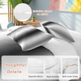 thumbnail image 2 of 3 Piece Black Grey White Duvet Cover Set California King,Microfiber Comforter/Quilt Cover with Corner Ties and 2 Pillowcases,Farmhouse Ombre Color Modern Simple All Season Bedding with Zipper Closure, 2 of 8