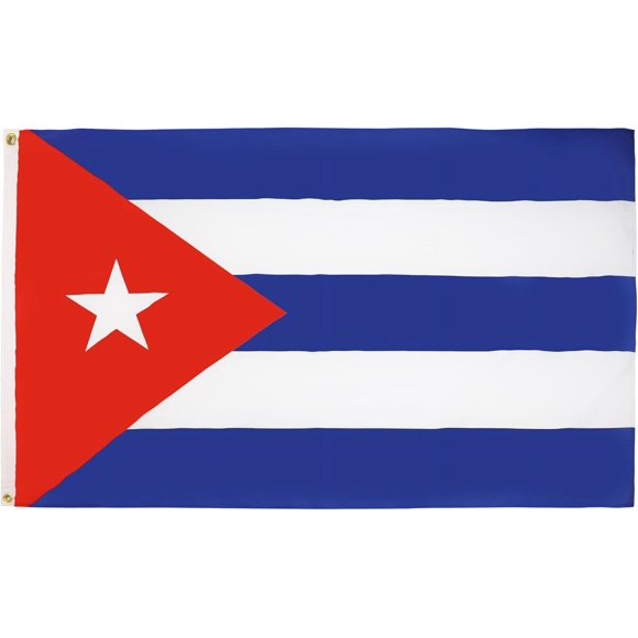 2024 Paris Olympics Cuba Flag - 3x5 Ft - 100D Polyester Cuban Banner with Two Metal Grommets - Fade Resistant - Vivid Colors - 3' x 5' Feet - 150x90 Cm_Special Gift