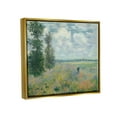 thumbnail image 5 of Stupell Industries Lone Person Floral Blossom Meadow Quaint Scene Painting Metallic Gold Floating Framed Canvas Print Wall Art, Design by Lettered and Lined, 5 of 5