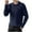 Navy, variant on Qulqfy Green Men Sweaters Buttons Casual Pullover Ribbed Knit Long Sleeve Fall Fashion Winter Lapel Collar Sweater Golf Shirts for Men XL
