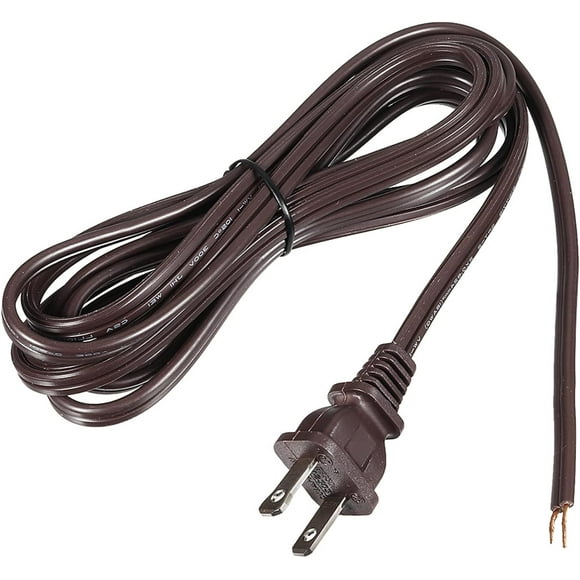 shiyou-UL Listed Lamp Cord, Stripped Ends Ready for Wiring, Good Insulation Effect, Great for a Variety of Household Lamps (Brown, 8 -Feet)