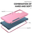 thumbnail image 2 of for Galaxy S24 Ultra Case, Defender Case Compatible with Samsung Galaxy S24 Ultra Case, Hybrid Heavy Duty Military Grade Full-Body Drop Shockproof Dustproof 3-Layers Rugged Protective, Pink+Green, 2 of 6