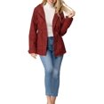 thumbnail image 4 of ORUYROP Women's Lightweight Front Zipper Solid Utility Anorak Hoodie Vest/Jacket, 4 of 7