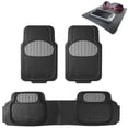 thumbnail image 1 of FH Group Solid Black Heavy Duty Floor Mats from FH Group for Auto Car w/ Free Dash Mat, 1 of 6