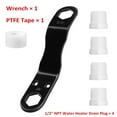 thumbnail image 3 of Mistaha RV Water Heater Drain Plug Kit with Dual-Ended Wrench - Replacement Set for Camper and Motorhome - Black and White - Metal and Plastic - Compact Design - Easy Installation, 3 of 6