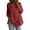 Red, variant on Women's Casual V Neck Solid Color Top, Irregular Asymmetrical Front Flattering Blouse, Versatile Loose Fit Shirt for Daily Wear, Breathable and Soft Beige L