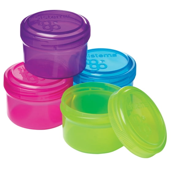 Sistema 21470 Dressing To Go Container Assorted Colors 4 Piece