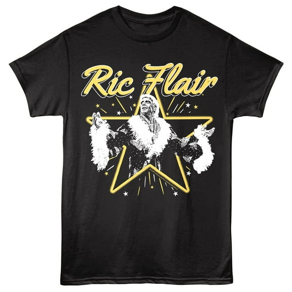 Ric Flair - The Star - American Classics - Black Adult Short Sleeve T-Shirt