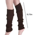 thumbnail image 2 of ZhenYing Brown Leg Warmers, Solid Color Warmer Knit Cuffs Leg Stockings CO Boot Socks Work, Weekend Leisure Leg Warmers, 2 of 7