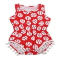 thumbnail image 1 of Bébé Filles Garçons Baseball Imprimer Été Sans Manches Romper Combinaison Cqh, 1 of 6
