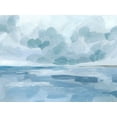 thumbnail image 2 of Barnes, Victoria 24x19 Black Ornate Wood Framed with Double Matting Museum Art Print Titled - Calm Seascape II, 2 of 4