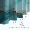 thumbnail image 6 of Blue Gold Marble Pattern Shower Curtain 36"x72" ,Bathroom Decorative Shower Curtains Set with 12 Hooks,Modern Waterproof Washable Shower Curtain, 6 of 6