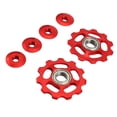 thumbnail image 1 of EeaseCA 2Pcs Aluminum Alloy Bike Wheel Rear Derailleur Pulley 11T for (Red), 1 of 3