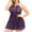Purple, variant on Puntoco Women Clearance Women's Plus Size Sling Soild Lingerie Lace Bow Nightdress Red 10(XL)