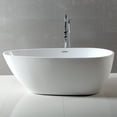 thumbnail image 4 of ALFI brand AB8861 59 inch White Oval Acrylic Free Standing Soaking Bathtub, 4 of 5