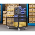 thumbnail image 3 of HOHYN Heavy Duty Utility Cart, Platform Truck with Cage, 1800 LBS Load Capacity, 6-in-1 Multi-Purpose Foldable Hand Truck with 4 Wheels for Grocery, Laundry, Garage, Warehouse (Black), 3 of 6
