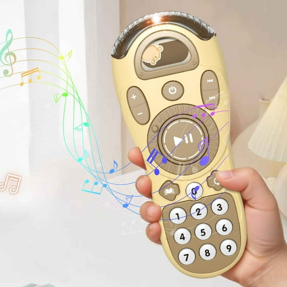 HIGERH Infant Learning Remote Control Toy with Music & Interactive Games | 19 Tactile Buttons for Early Language & Sensory Development | Pink Plastic Educational Gift