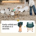 thumbnail image 3 of Chaise Pliante d'Extérieur Tabouret d'Extérieur Portable Chaise de Plage Résistante au Poids Camping, 3 of 6