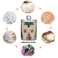 thumbnail image 4 of Christmas Trees with Plaid Red Green Snowflake Translucent Plastic Cans Storage Canisters with Lid Set of 2, 4 of 7