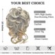 thumbnail image 2 of Messy Bun Hair Piece, Messy Hair Bun Scrunchies For Women Tousled Updo Bun Synthetic Wavy Curly Chignon Ponytail Hairpiece For Daily Wear(27/613:stra, 2 of 5