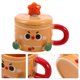 thumbnail image 2 of Bonita taza de cerámica con tapa, taza de café kawaii, taza de té, divertida y novedosa taza de desayuno para mujeres, niñas, niños, amigos, niños, regalo de cumpleaños de Navidad, 2 of 8
