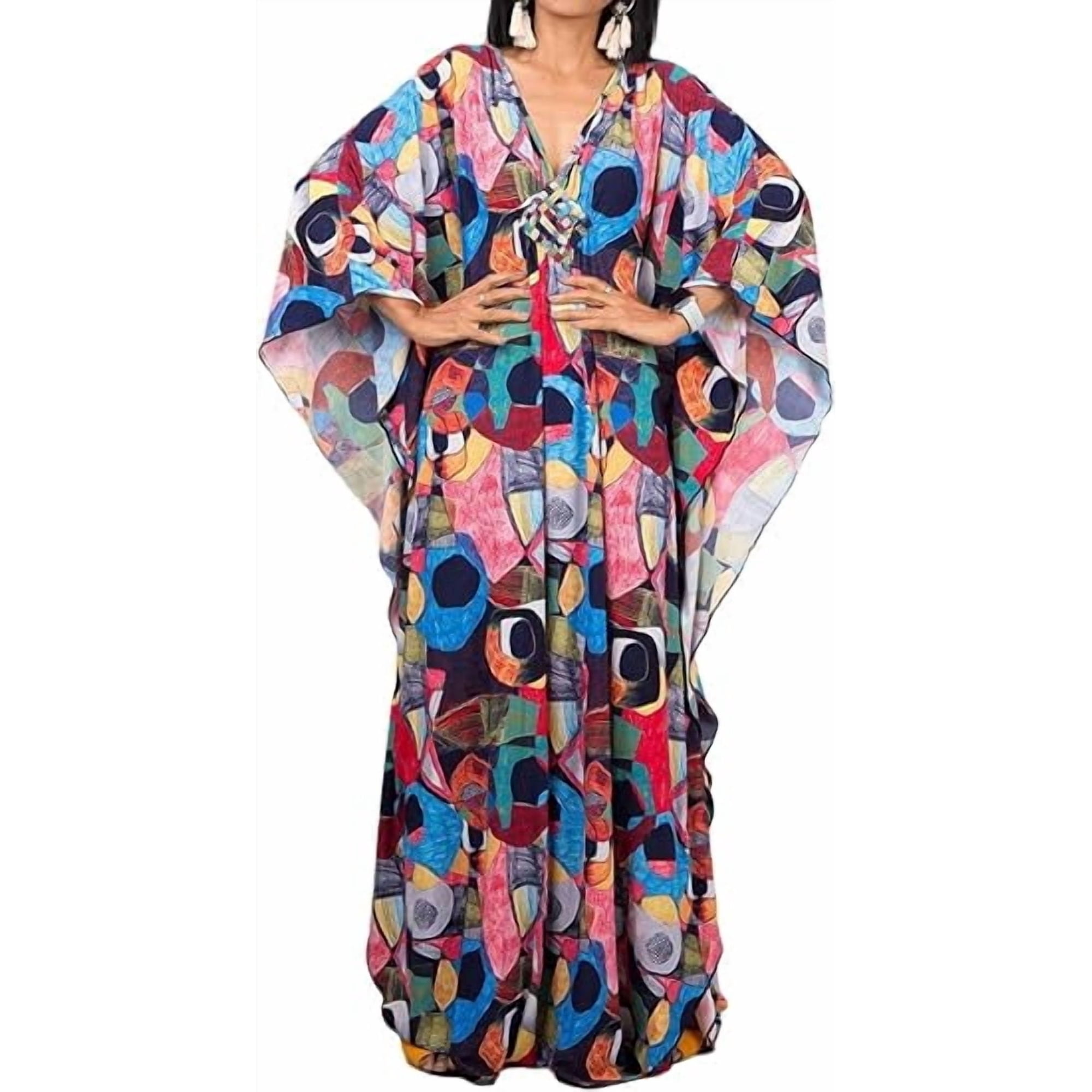 Bsubseach Fashion kaftan Dresses for Women Plus Size Swimsuit Cover up Summer Maxi Moomoo Dresses