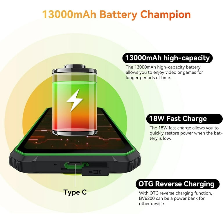 Blackview BV6200 4GB+64GB スマートフォン グリーン Blackview BV6200 4GB+64GB スマートフォン グリーン Etoren.com