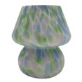 thumbnail image 1 of Lámpara de mesa con forma de hongo, pequeña lámpara de noche de cristal, lámpara de escritorio de cristal translúcido para sala de estar, enchufe estadounidense, colorida, 1 of 5