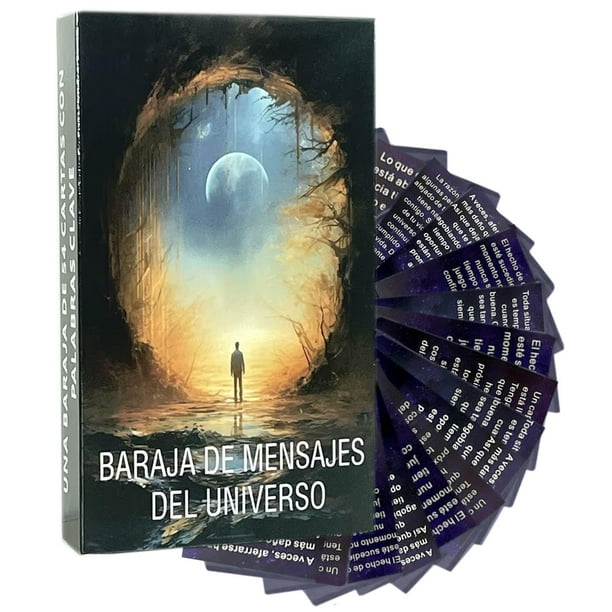 Cartas del universo espiritual Xyron 2Pzas 54 Cartas Español Tarjetas de Mensajes del Universo Cartón.