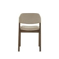 thumbnail image 6 of Weston Home Skovde Modern Walnut Finish Dining Chair, Set of 2, Beige Fabric, 6 of 9