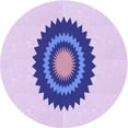 thumbnail image 1 of Ahgly Company Machine Washable Indoor Round Transitional Purple Area Rugs, 4' Round, 1 of 7