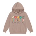 thumbnail image 4 of HCYSFG Girls Boys Back To School Sweatshirt Solid Color Long Sleeve Crewneck Pullover Casual Loose Fit Fall Winter Daily Basic Top, 4 of 5