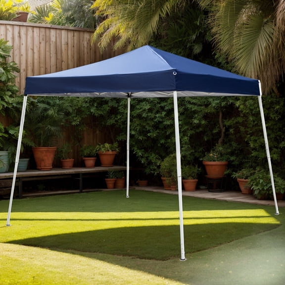 Blue 8x8ft Waterproof Pop-Up Canopy Tent for Outdoor Events