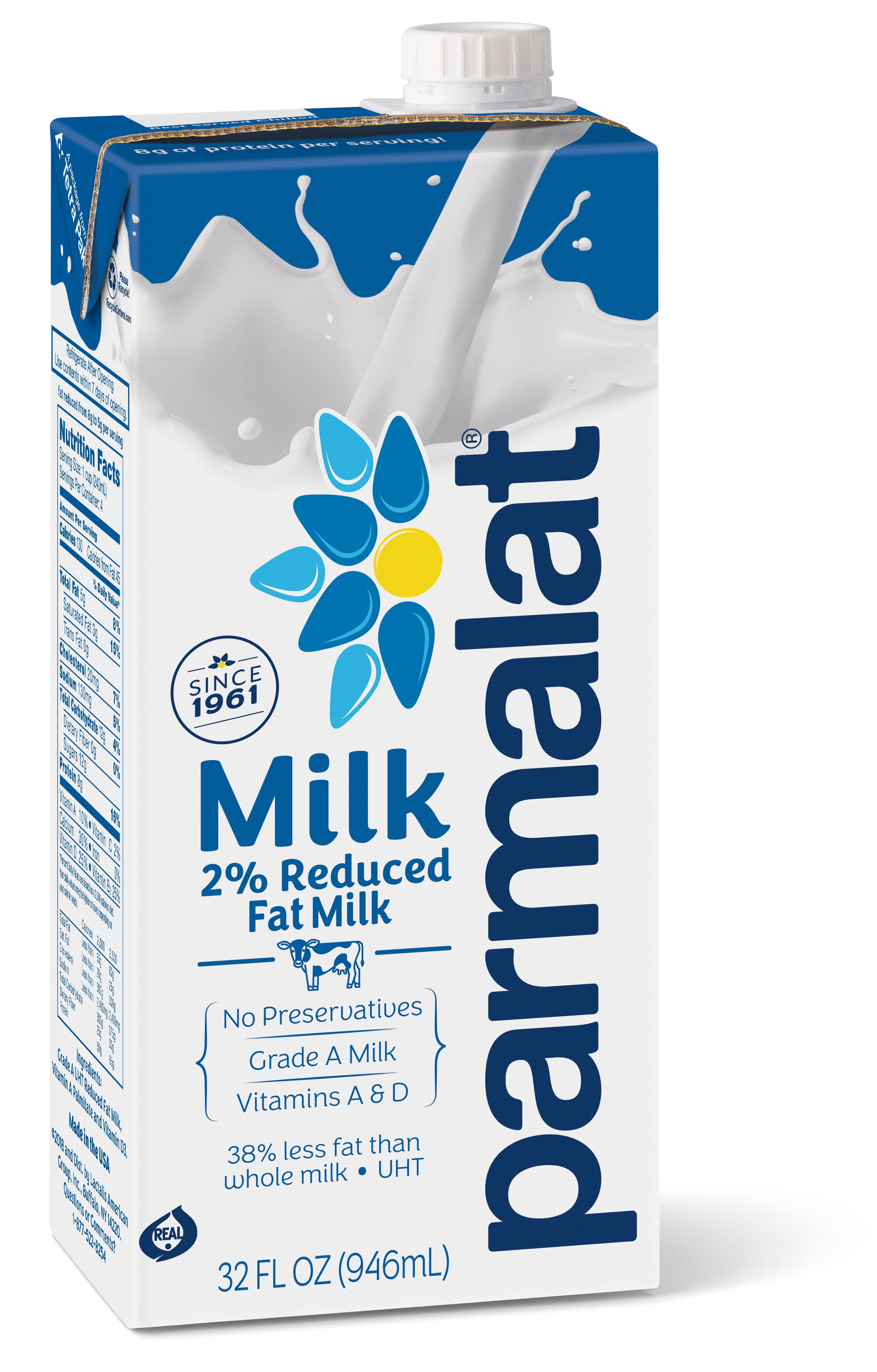 Parmalat 2% UHT Milk, 32 fl oz, 6 Ct