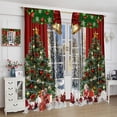thumbnail image 4 of Christmas Curtains, Xmas Tree Various Presents, Living Room Bedroom Window Drapes 2 Panel Set, 84" X 84" Blackout, 4 of 6