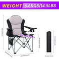 thumbnail image 6 of Nice C Heated Adjustable Camping Chair with Cooler, Gray, 6 of 6