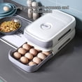 thumbnail image 2 of Billuyoard Organizador para guardar huevos Estuche reutilizable Cajón de refrigerador de gran capacidad con soporte recargable vacío Almacenamiento para Organizadores de utensilios de cocina Rosado Billuyoard HA009070-02, 2 of 6