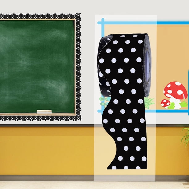 Pegatinas para bordes de boletines, de borde, útiles escolares, impermeables, rústicas, multifunción, decoración de pared para tablero de negro