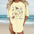 thumbnail image 2 of Graphic Tees For Women, Oversize Loose Fit Short Sleeve Top Style Casual Summer, 2 of 4