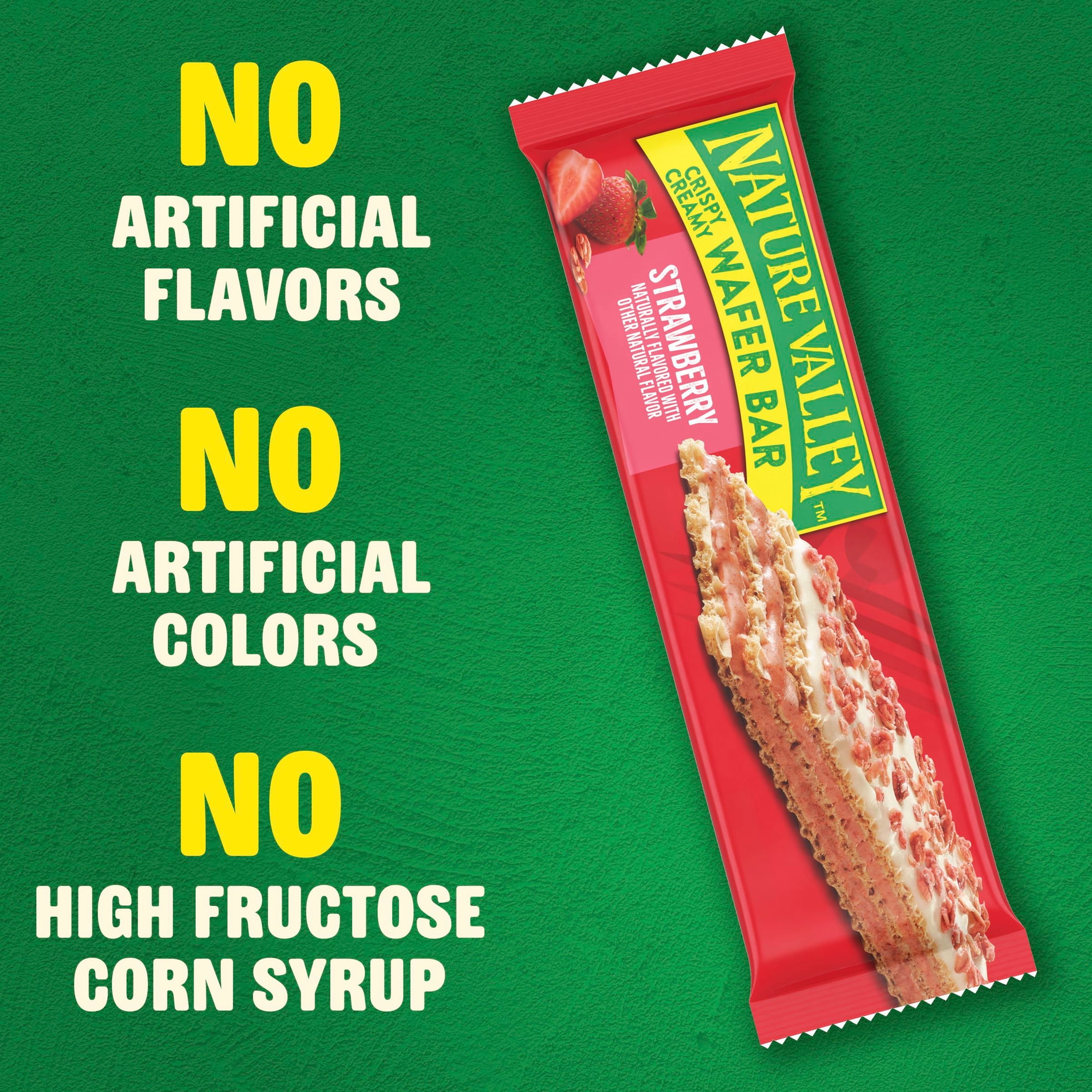 (3 pack) Nature Valley Crispy Creamy Wafer Bars, Strawberry, Whole Grain, 5 Bars, 6.5 oz