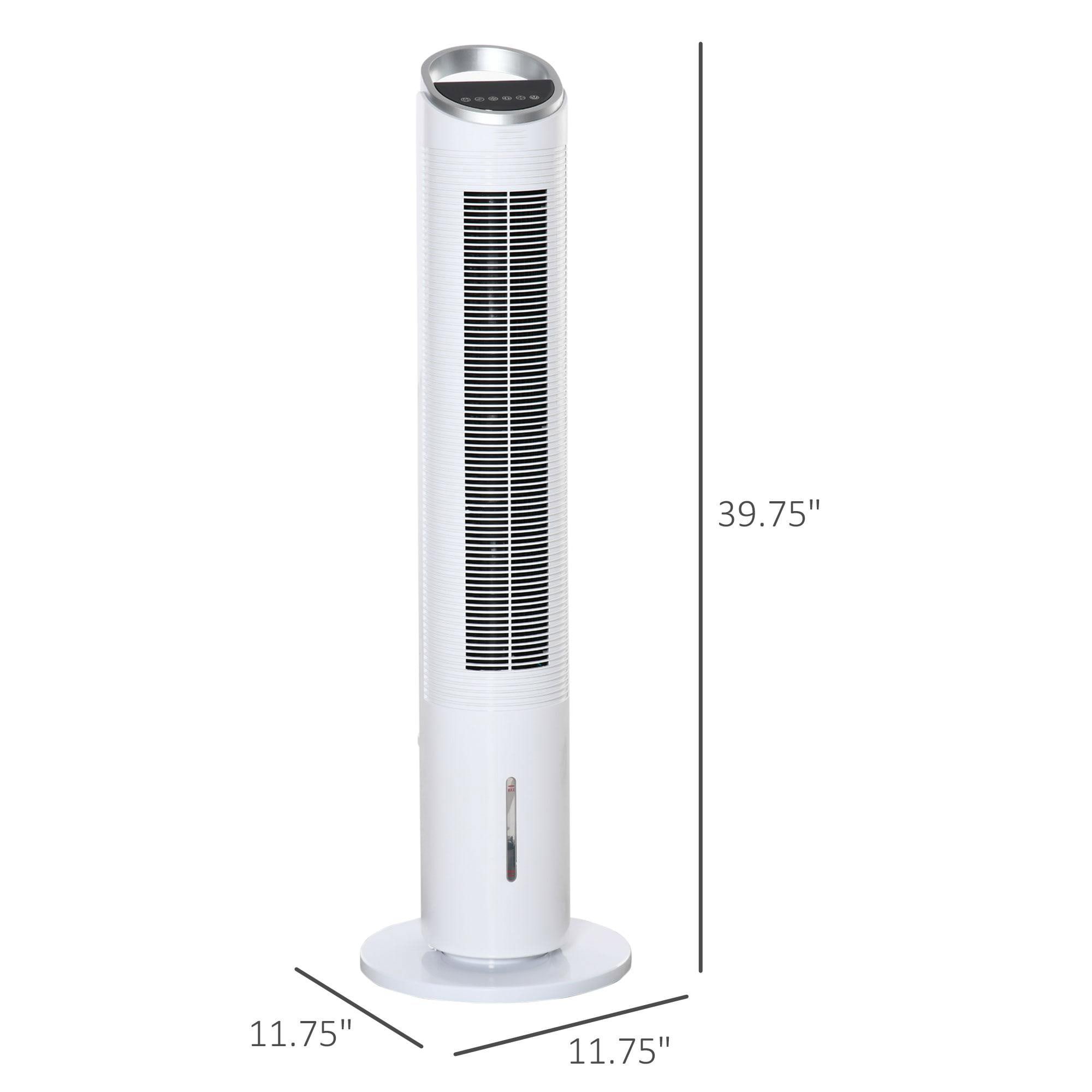Resenkos 40" Portable Oscillating Air Cooler Fan for Home Office, 3-In-1 Standing Ice Floor Fan with Humidifier, White