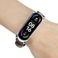 thumbnail image 4 of Leutsin For Mi Band 6/6 NFC Buckle Metal Shell Woven Pattern Belt Replacement Wristband, 4 of 5