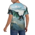 thumbnail image 2 of KLL Cloud Sky Green Dragon for Men's Baseball Shirts,Short Sleeve Casual Shirts Button Down Shirt for Men Beach Summer Wedding Shirt-X-Large, 2 of 7