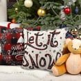 thumbnail image 5 of Fundas de almohada navideñas CHAO juego de 4 fundas de almohada de lino rústica 18 pulgadas, 5 of 5