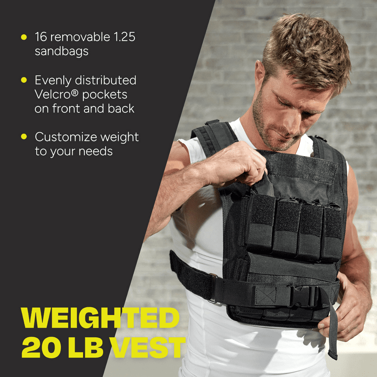 Centr By Chris Hemsworth Fitness Weight Vest, 20 lbs, with 3 Centr By Chris Hemsworth Fitness Weight Vest, 20 lbs, with 3