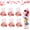 pink*6, variant on Gummy Bear Container Clear, Cute Bear-Shaped Candy Box for Valentine’s Day, Small Fillable Plastic Bear Containers for Candy Gifts, Party Favors and Festive Display (pink*6)
