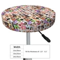 thumbnail image 4 of Fotbe dogs and cats Pattern Stool Covers Round,Waterproof Round Bar Stool Covers Bar Chair Covers Washable Stool Cushion Slipcover for 12-14 Inch Chair-14 inch, 4 of 7