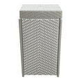 thumbnail image 4 of Courtnie Aluminum and PE Wicker Patio Trash Can, Gray and White, 4 of 11